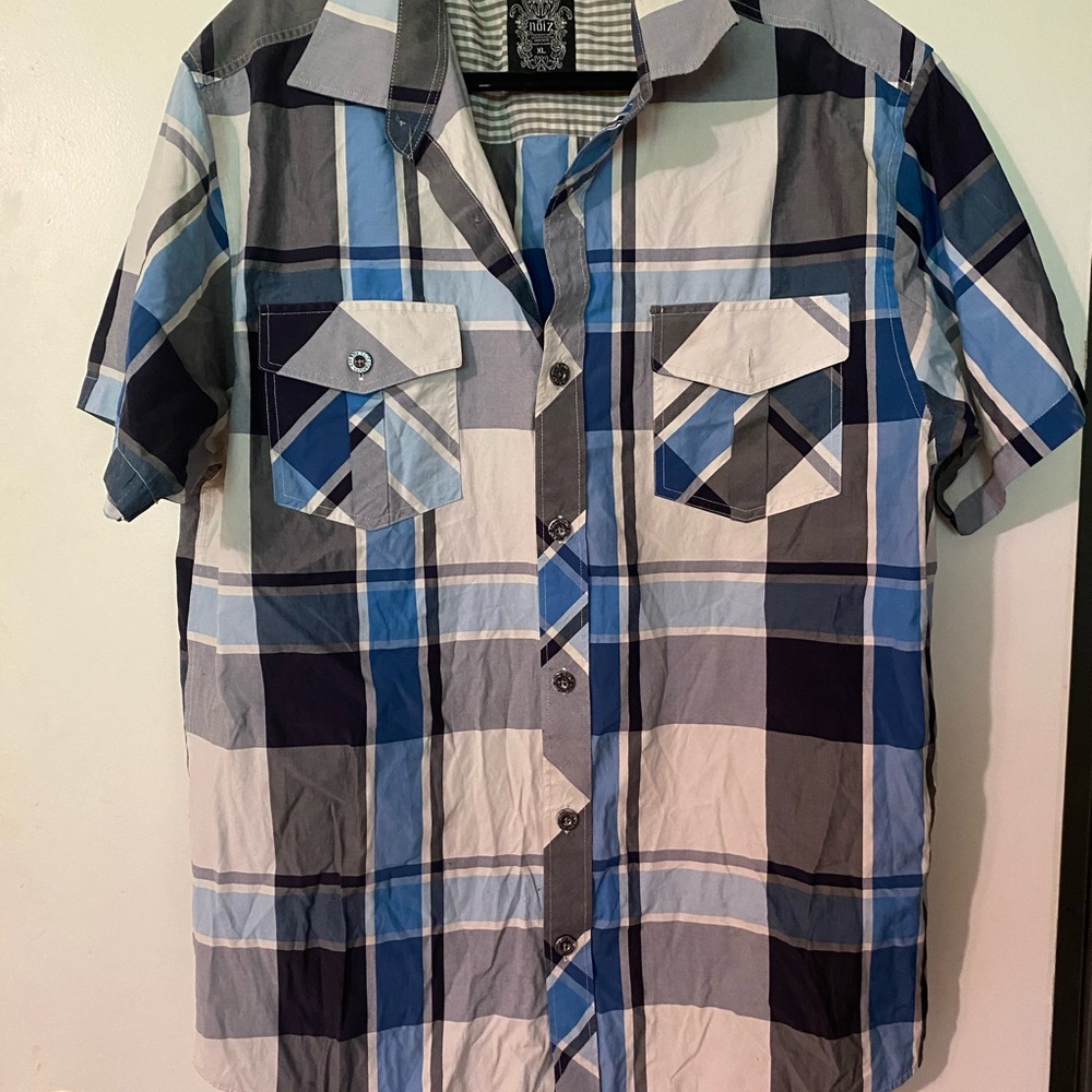 Casual Plaid Button-Down Shirt for Men